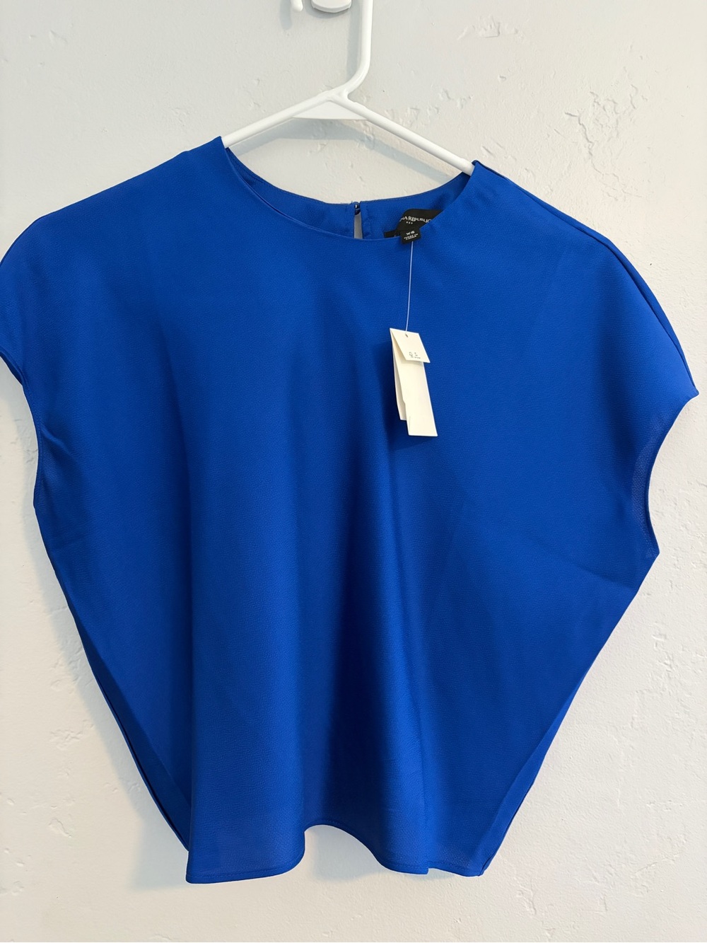 Banana Republic Royal Blue Satin Dolman Sleeve Top